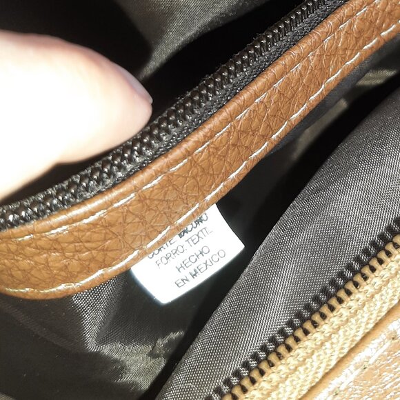 VTG Leather Multicolored Patchwork Barrel Bag Satchel Made In Mexico Purse Bag - Picture 9 of 13